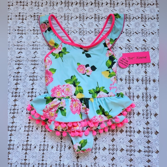 Betsey Johnson Other - Betsey Johnson pom pom rose swimsuit